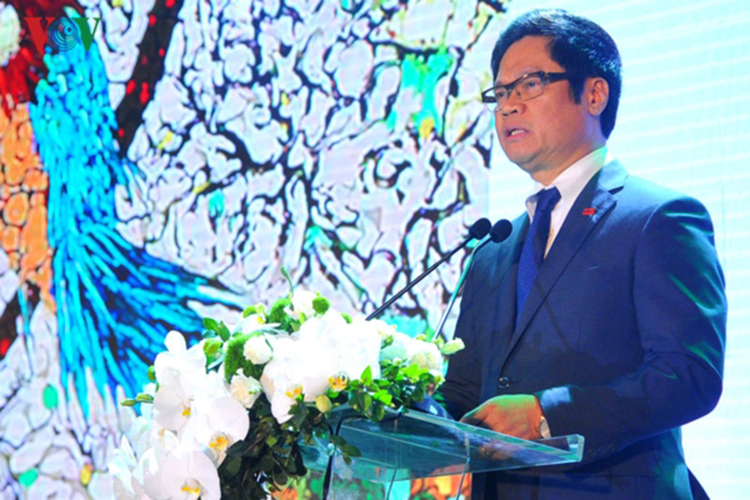 Ông Vũ Tiến Lộc - Chủ tịch VCCI phát biểu tại lễ công bố. Ảnh: VOV.vn