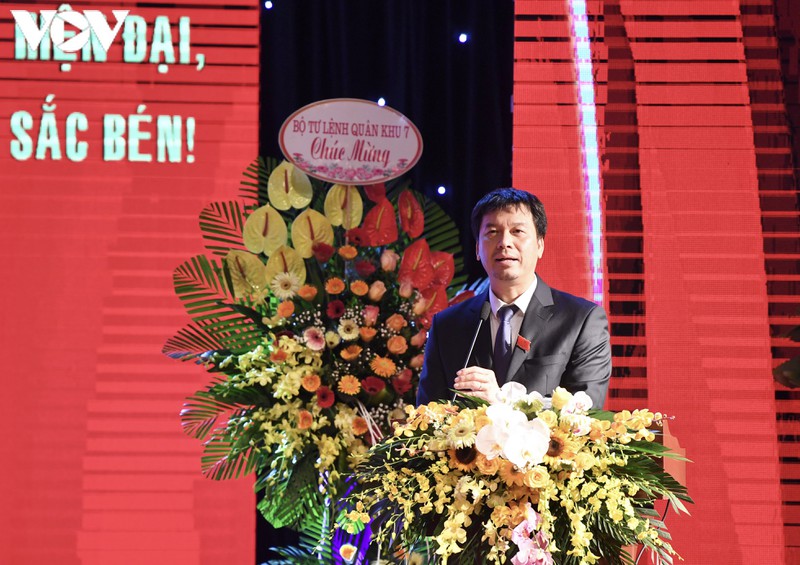 Phó Bí thư Đảng ủy, Phó Tổng Giám đốc Đài Tiếng nói Việt Nam Ngô Minh Hiển phát biểu bế mạc Đại hội.