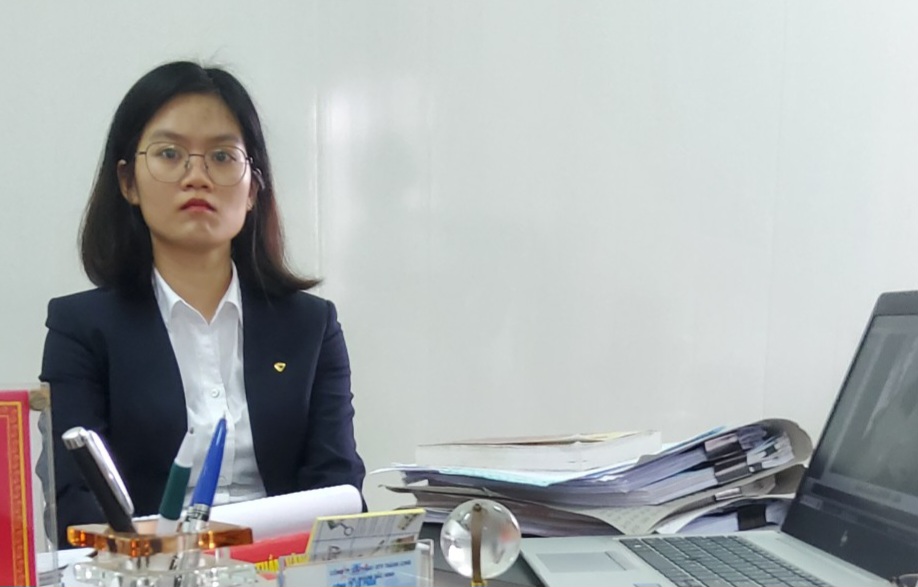 Nhân viên Nguyễn Thị Yến Hoa của Vietcombank Kinh Bắc