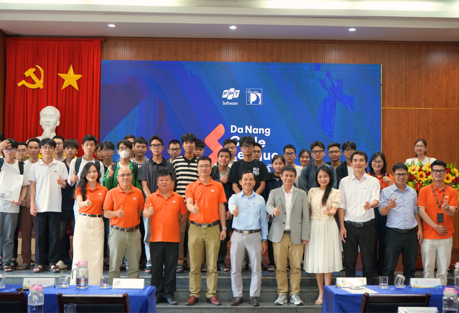 Sự kiện ra mắt giải đấu tại đại học Bách Khoa - Da Nang Code League 2024 (ảnh FPT Software)