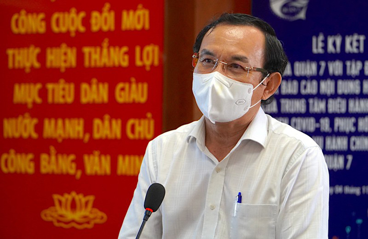 Bí thư Thành ủy TP HCM Nguyễn Văn Nên phát biểu tại sự kiện