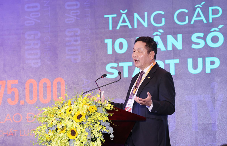 Chủ tịch HDQT FPT Trương Gia Bình phát biểu tại sự kiện.Nguồn ảnh: Dương Giang - TTXVN