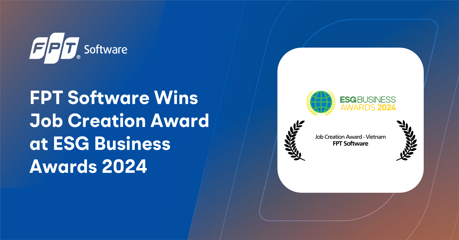 FPT Software Wins Job Creation Award at ESGBusiness Awards 2024