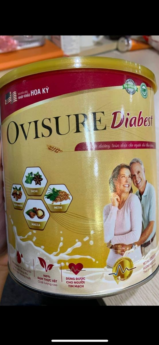 Sản phẩm sữa hạt tiểu đường Ovisure Diabest do Công ty cổ phần dược mỹ phẩm Galien phân phối