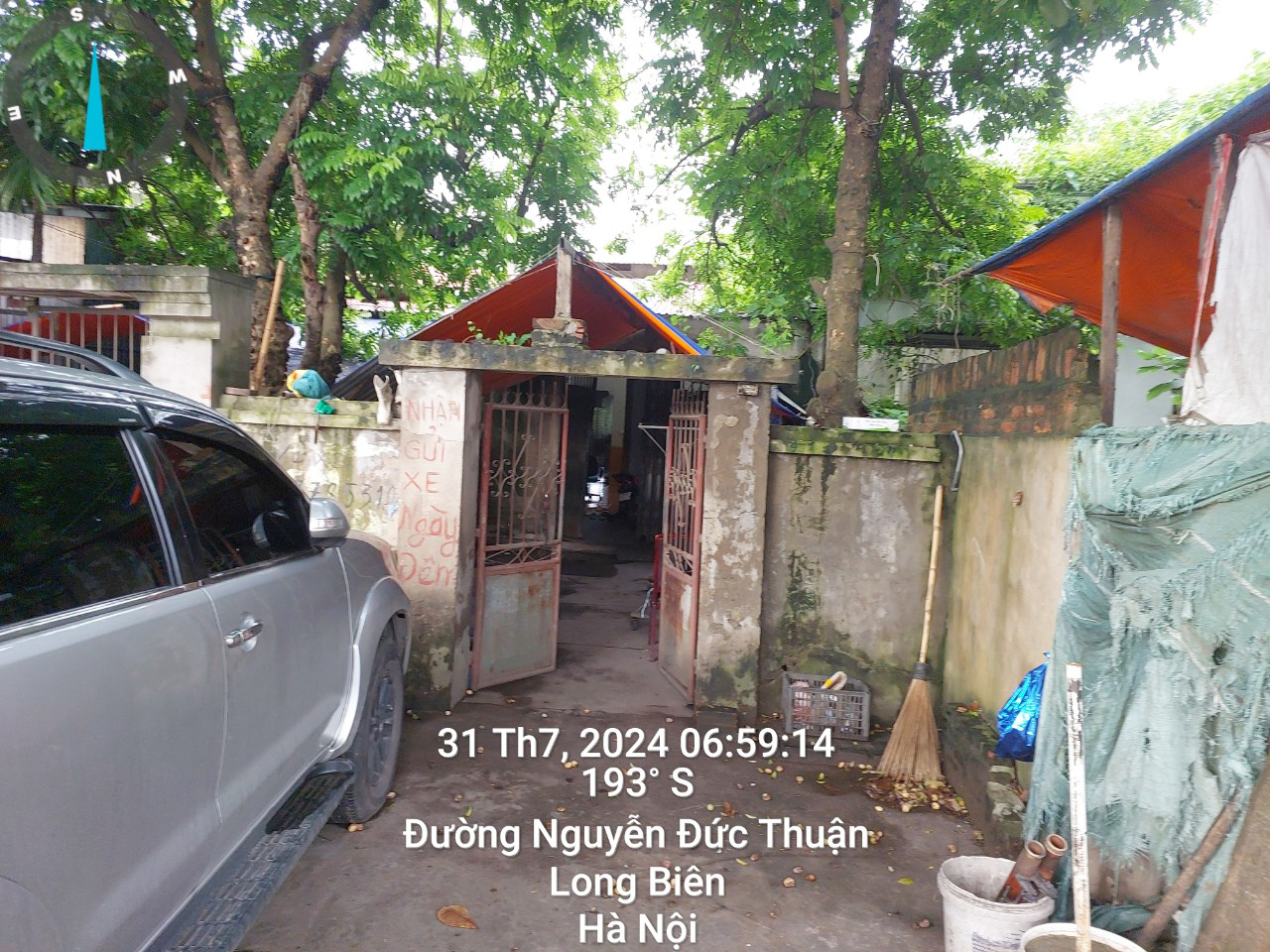 Nguyên trạng căn nhà 5 gian của hộ gia đình bà Trường trước khi bị cưỡng chế sáng 31/7