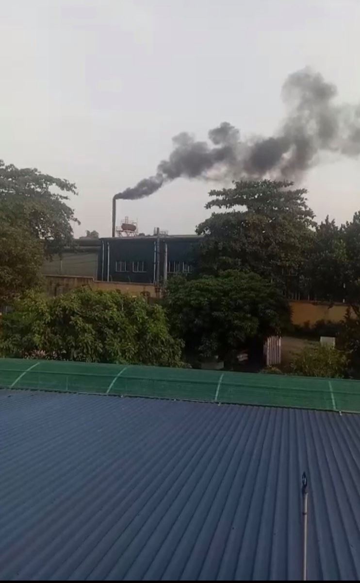 Công ty cổ phần ván ép Việt Bắc xả khói ra môi trường