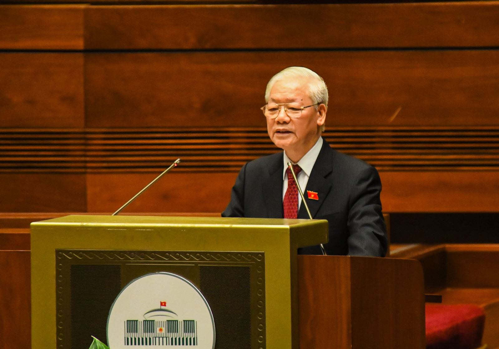 Tổng Bí thư Nguyễn Phú Trọng, phát biểu tại phiên khai mạc