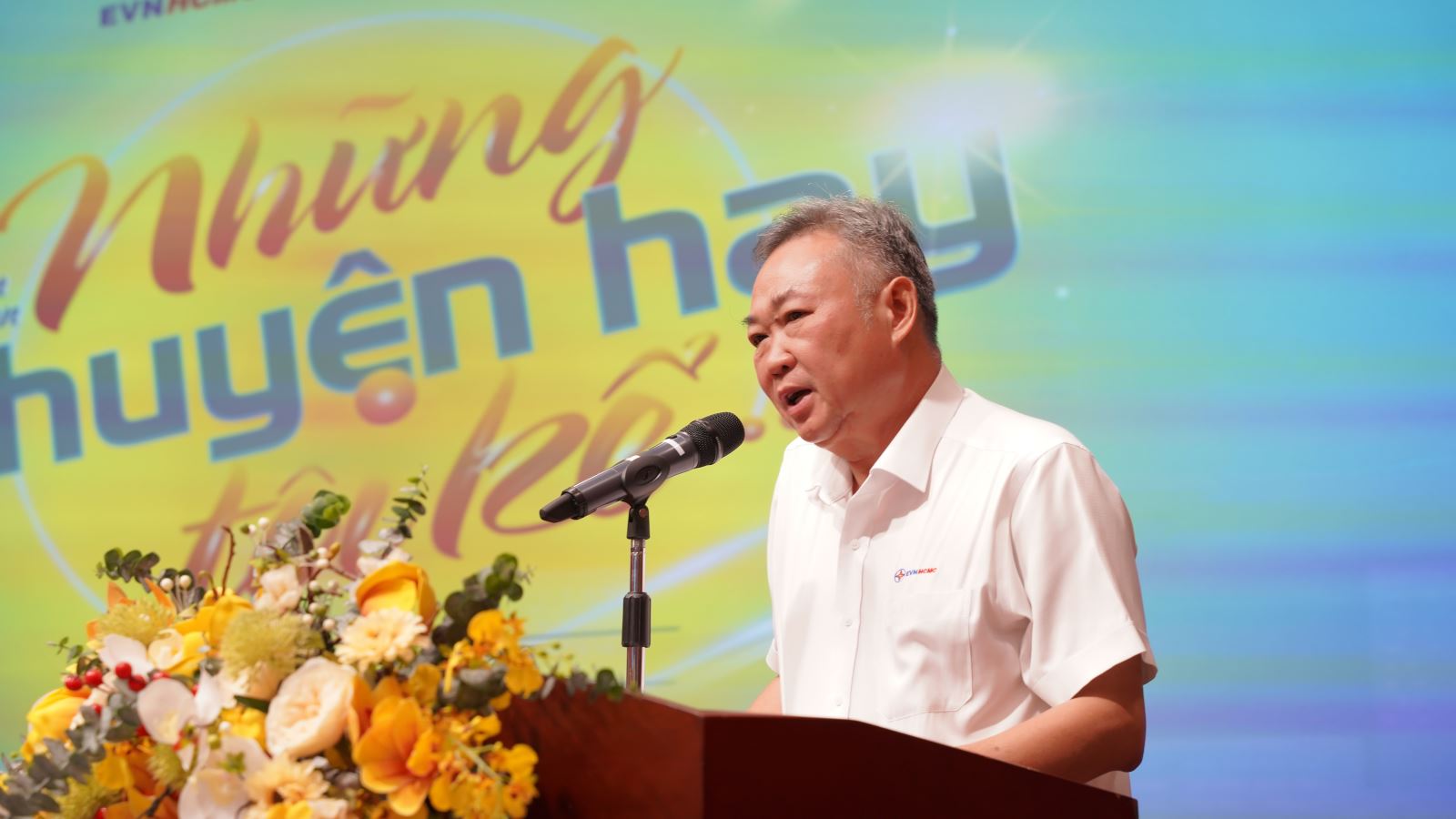 Ông Phạm Quốc Bảo, Bí thư Đảng ủy, Chủ tịch Hội đồng thành viên EVNHCMC phát biểu tại lễ phát động cuộc thi.