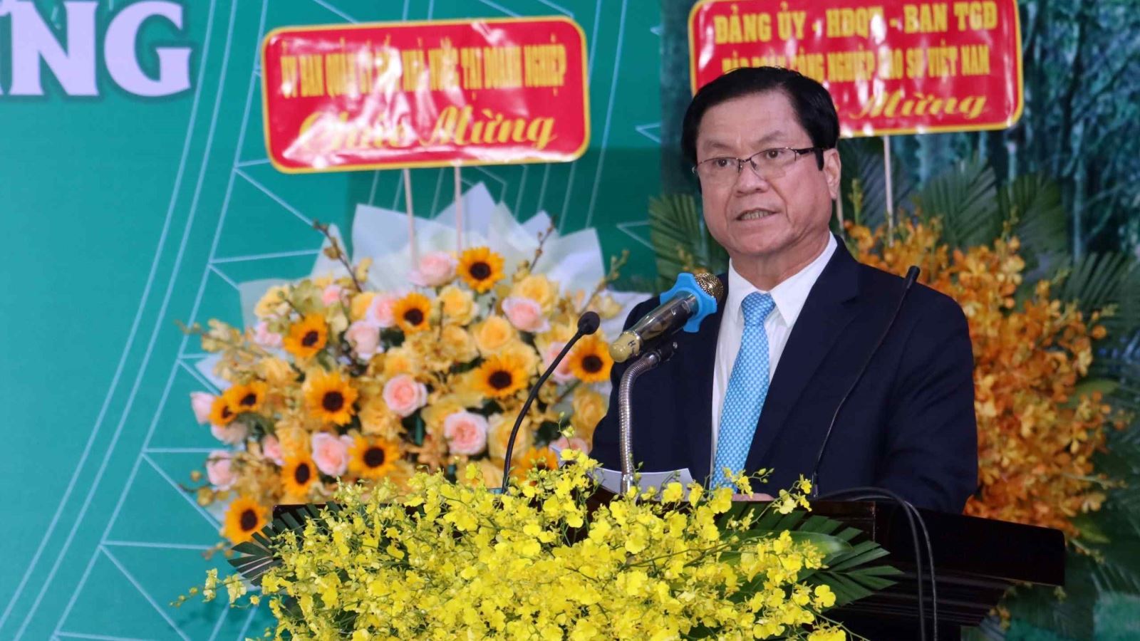 Ông Lê Thanh Hưng, Tổng Giám đốc VRG, phát biểu tại Lễ kỷ niệm