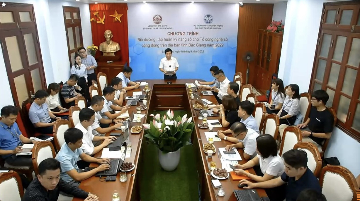 Tỉnh Bắc Giang thường xuyên bồi dưỡng, tập huấn kỹ năng số cho đội ngũ cán bộ, công chức.