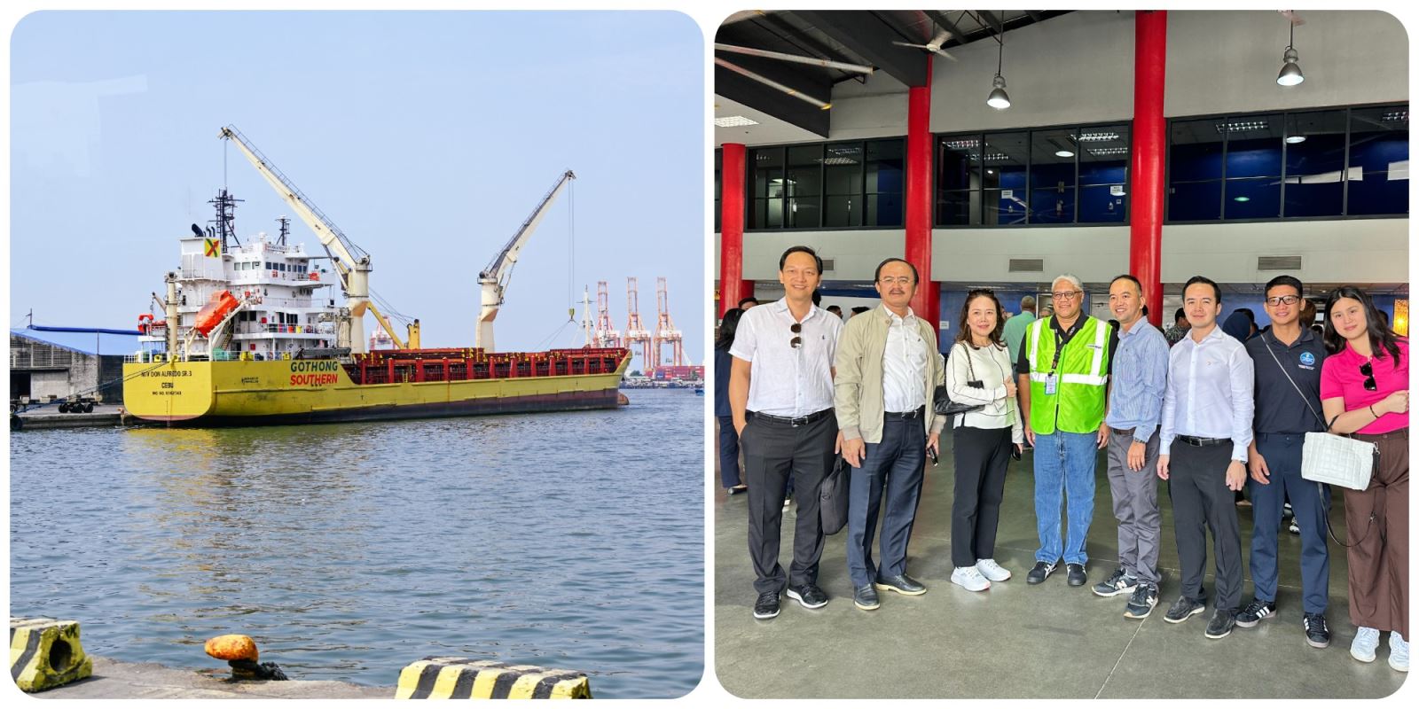 Ban Lãnh đạo Cảng Quốc tế Long An tham quan và làm việc tại Northport - Cảng nội địa hiện đại ở Manila, Philippines.