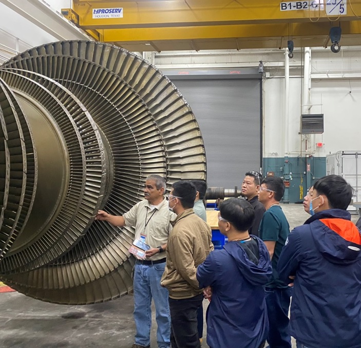 Kỹ sư Công ty EPS tham gia khóa đào tạo sửa chữa tuabin tại GE (Hoa Kỳ). 