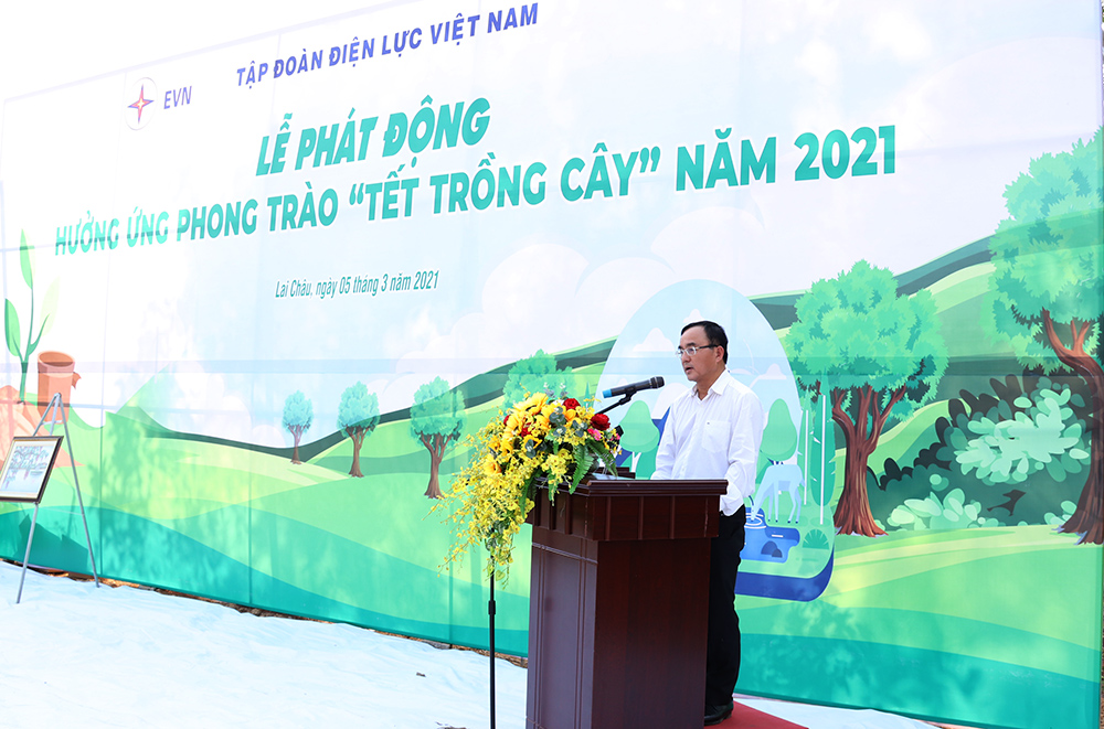 Ông Dương Quang Thành  - Chủ tịch HĐTV EVN phát biểu tại buổi lễ