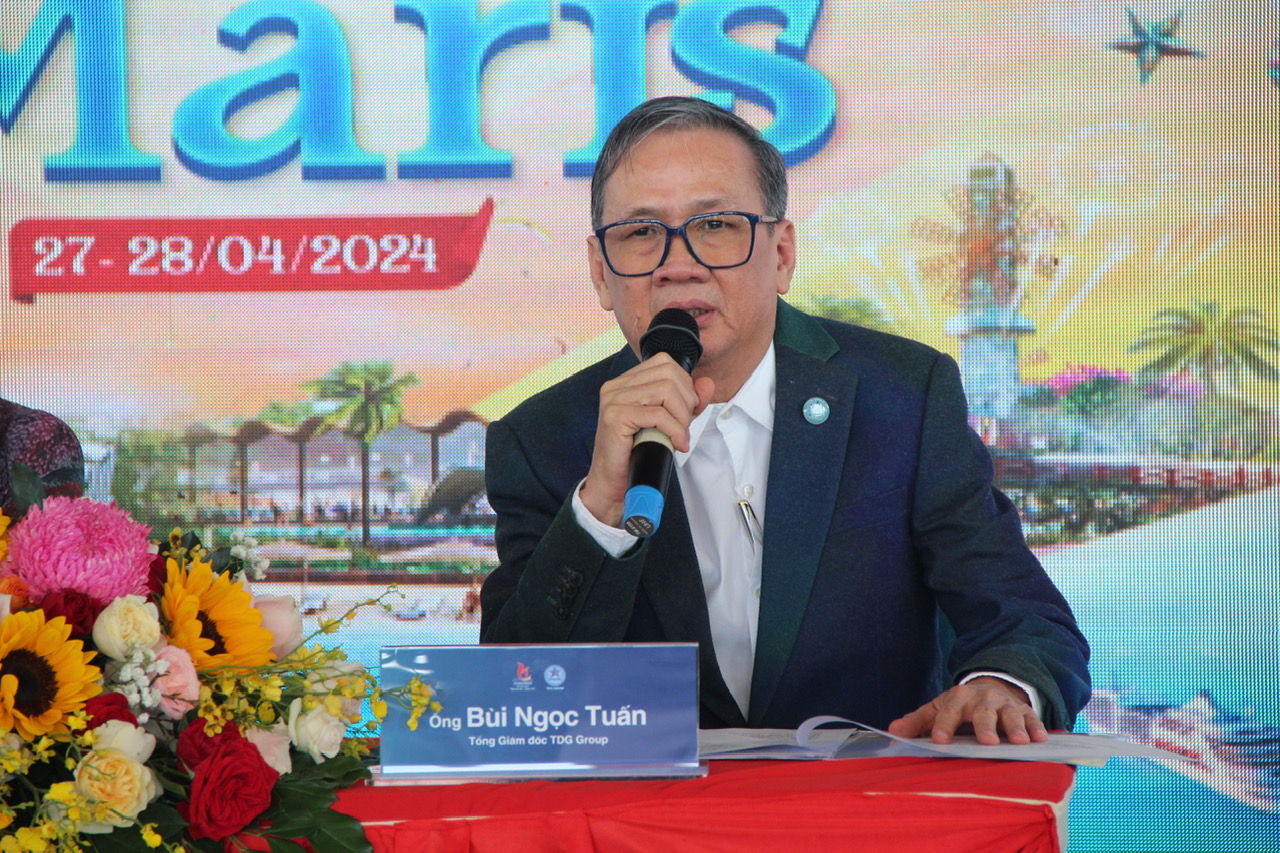 Ông Bùi Ngọc Tuấn, Tổng giám đốc The Maris – Vũng Tàu chia sẻ về các hoạt động của Ngày hội phố biển Bà Rịa - Vũng Tàu năm 2024.