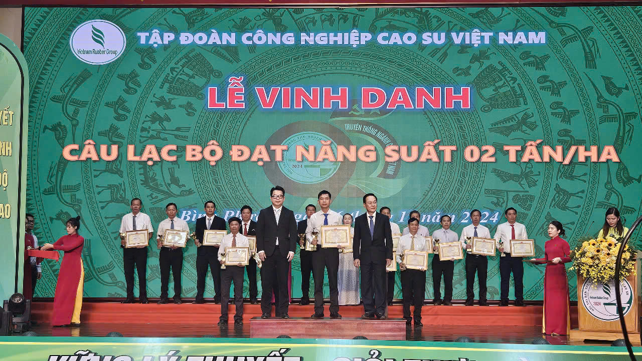 Lễ vinh danh 16 công ty, 88 nông trường đạt năng suất trên 2 tấn/ha và 20 tổ có năng suất vượt trội trên 3 tấn/ha