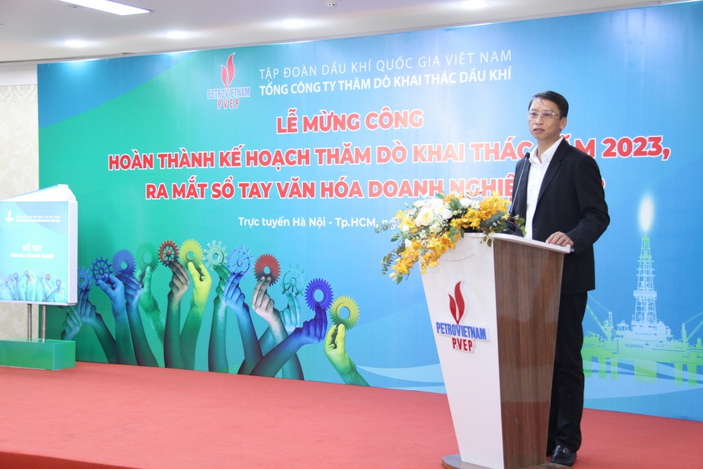 Tổng Giám đốc PVEP Trần Hồng Nam phát biểu tại buổi lễ.