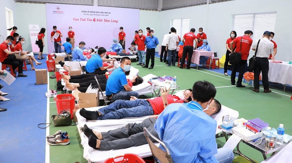 Chương trình hiến máu được tổ chức tại Công ty Nhiệt điện Phú Mỹ