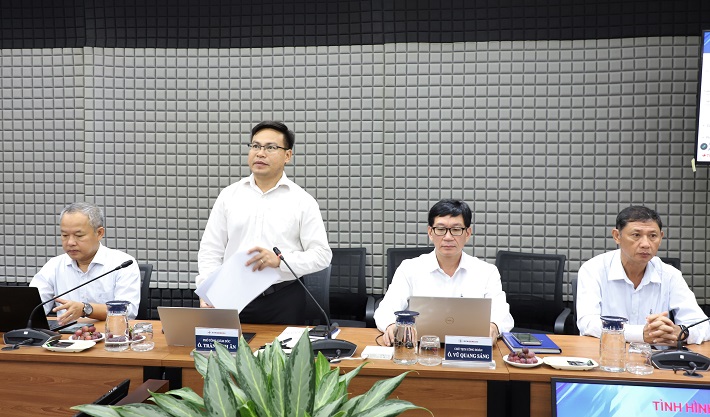 Ông Trần Đình Ân – Phó Tổng Giám đốc EVNGENCO3 báo cáo kết quả SXKD 7 tháng đầu năm 2023.