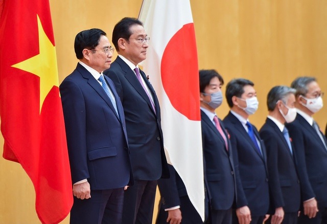 Chuyến thăm chính thức Nhật Bản của Thủ tướng Phạm Minh Chính (tháng 11/2021) đã đạt được những kết quả toàn diện, vừa cụ thể, thiết thực, vừa có ý nghĩa chiến lược, tạo ra những dấu ấn lớn giúp tăng cường, củng cố quan hệ giữa hai nước. (Ảnh: VGP/Nhật Bắc)