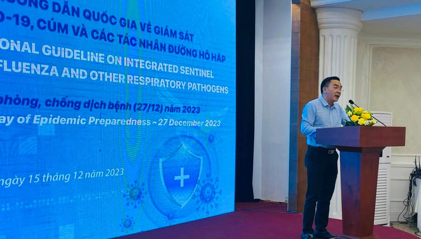 Ông Nguyễn Lương Tâm - Phó Cục trưởng Cục Y tế dự phòng, Bộ Y tế phát biểu tại hội thảo.