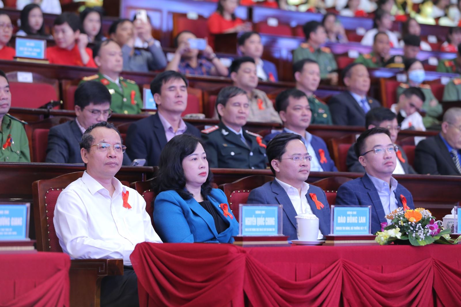 Đại biểu tham dự Lễ mít tinh Hưởng ứng tháng hành động Quốc gia phòng, chống HIV/AIDS và Ngày Thế giới phòng, chống HIV/AIDS (1/12) diễn ra ngày 26/11 tại Bắc Ninh.