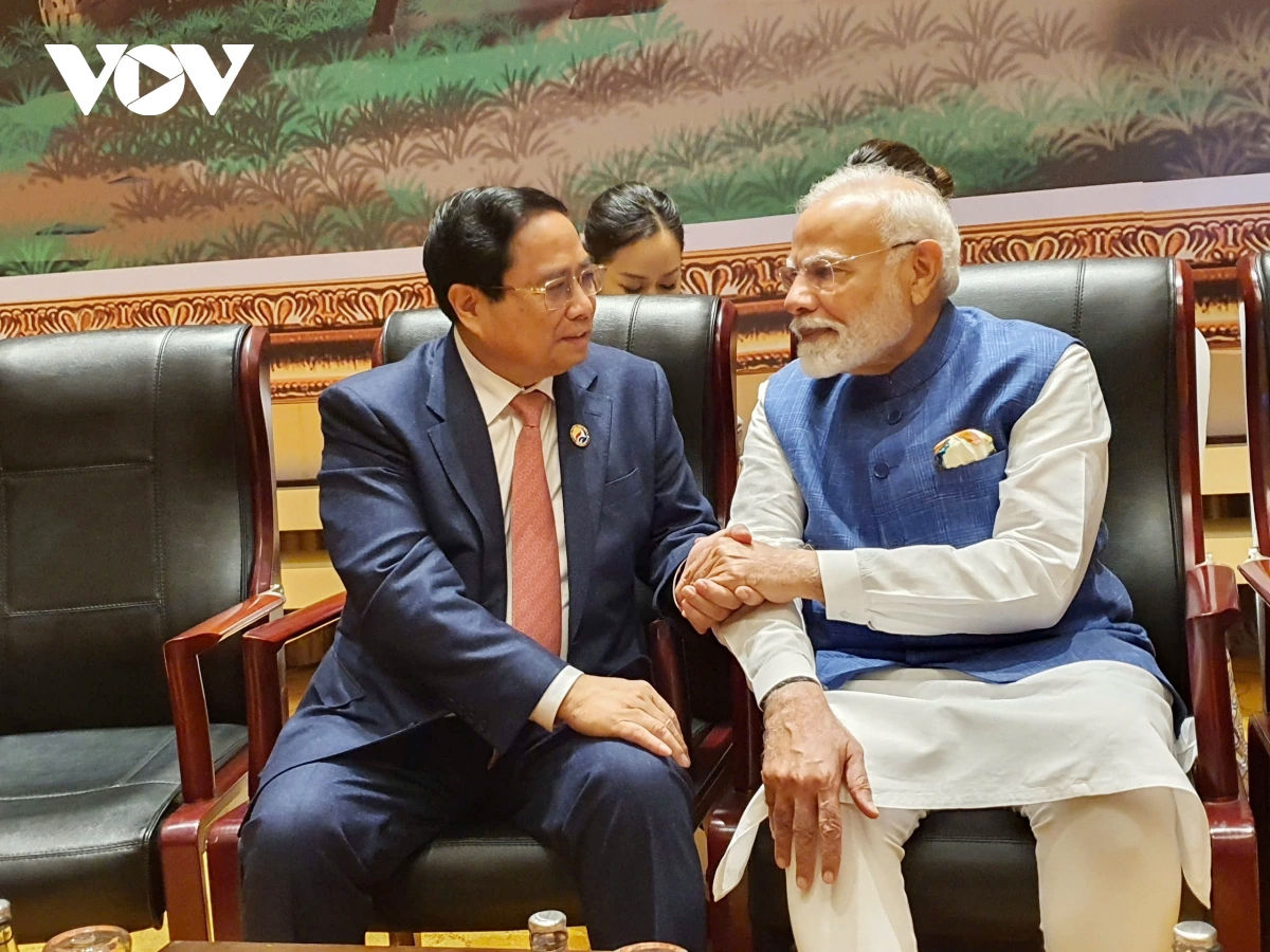 Thủ tướng Phạm Minh Chính gặp Thủ tướng Ấn Độ Narendra Modi.