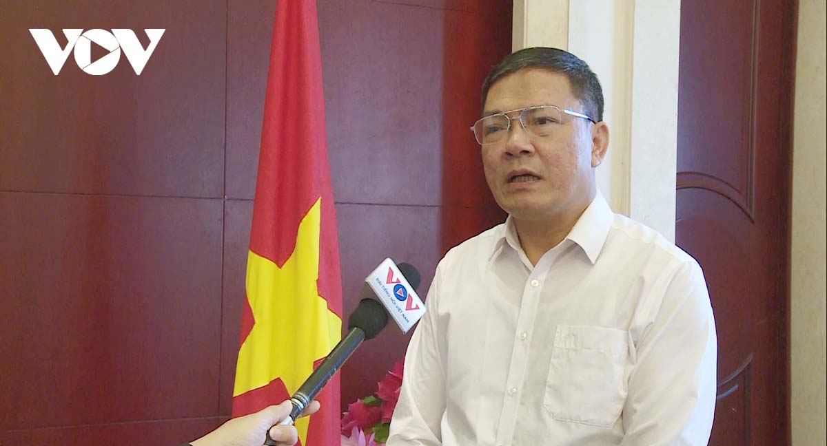 Ông Nông Đức Lai, Tham tán Thương mại Đại sứ quán Việt Nam tại Trung Quốc trả lời phỏng vấn VOV.