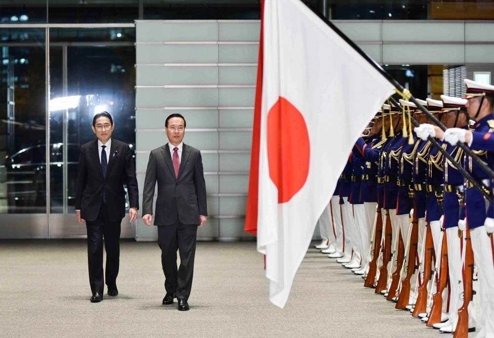 Nhận lời mời của Nhà nước Nhật Bản, Chủ tịch nước Võ Văn Thưởng cùng Phu nhân và đoàn đại biểu cấp cao Việt Nam đã thăm chính thức Nhật Bản từ ngày 27 - 30/11/2023.