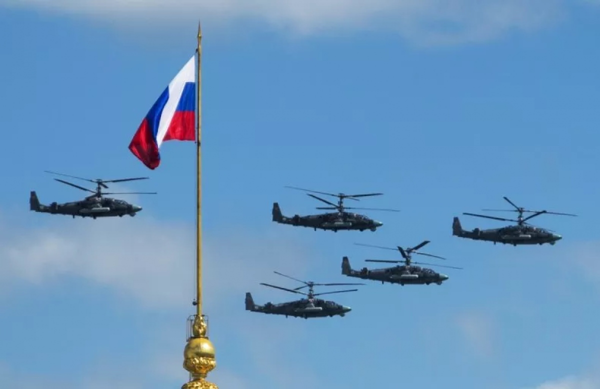 Máy bay trực thăng Kamov Ka-52 Hokum-B tại Moscow, Nga. (Ảnh: RIA Novosti)