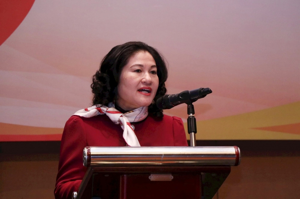 Bà Nguyễn Thị Hà, Thứ trưởng Bộ Lao động - Thương binh và Xã hội, Phó Chủ tịch Thường trực Ủy ban quốc gia vì sự tiến bộ của phụ nữ Việt Nam.