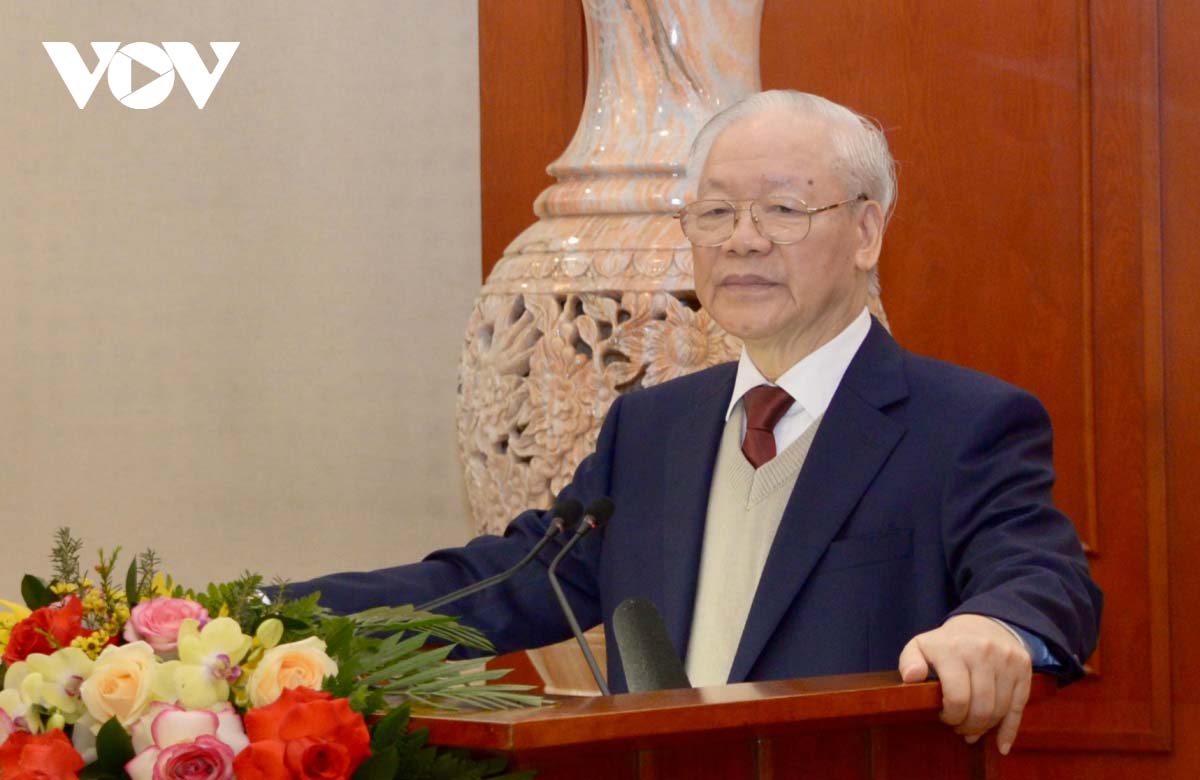 Tổng Bí thư Nguyễn Phú Trọng, Trưởng Tiểu ban Văn kiện Đại hội XIV của Đảng.
