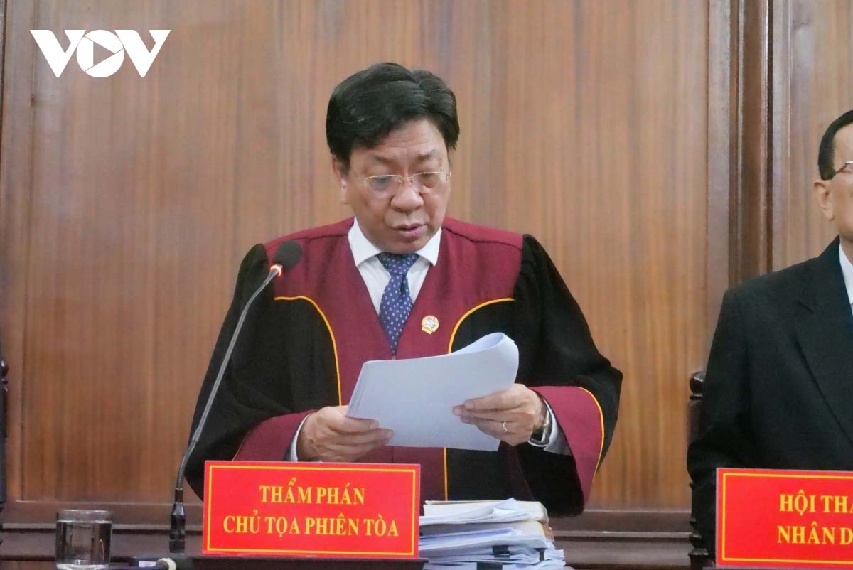 Thẩm phán chủ tọa phiên tòa Phạm Lương Toản. (Ảnh: Tỷ Huỳnh)