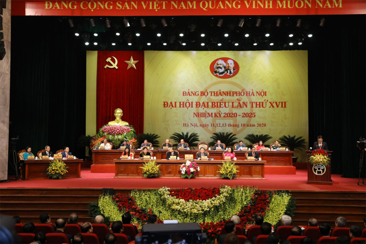 Đại hội đại biểu lần thứ XVII Đảng bộ thành phố Hà Nội nhiệm kỳ 2020 - 2025.