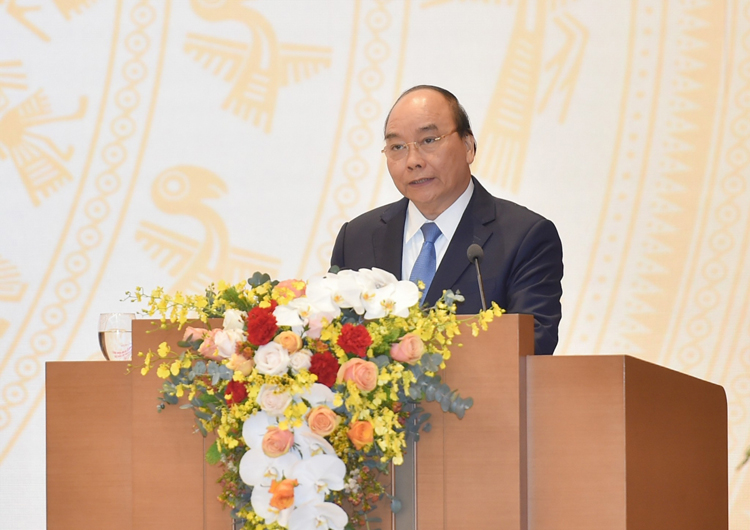 Thủ tướng Nguyễn Xuân Phúc phát biểu kết luận Hội nghị.