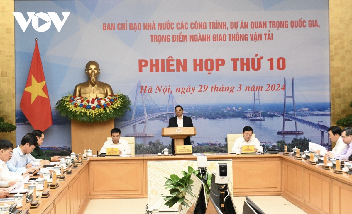 Thủ tướng Chính phủ Phạm Minh Chính  chủ trì họp Phiên thứ 10 của Ban Chỉ đạo Nhà nước các công trình, dự án quan trọng quốc gia, trọng điểm ngành Giao thông vận tải.