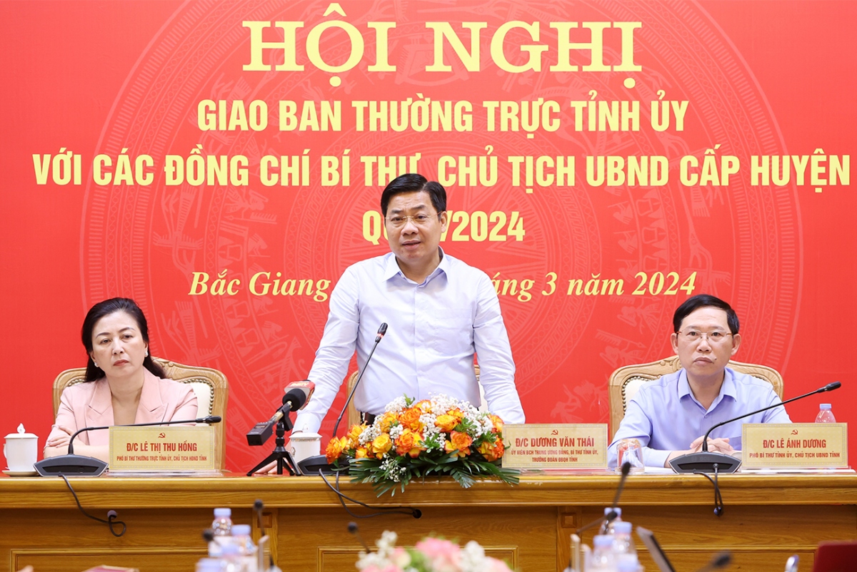 Bí thư Tỉnh ủy Bắc Giang Dương Văn Thái.