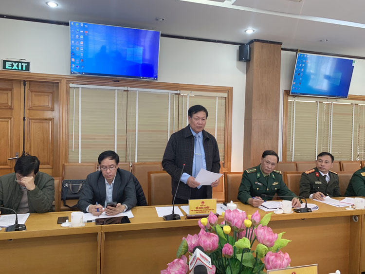 Thứ trưởng Đỗ Xuân Tuyên phát biểu tại buổi làm việc.