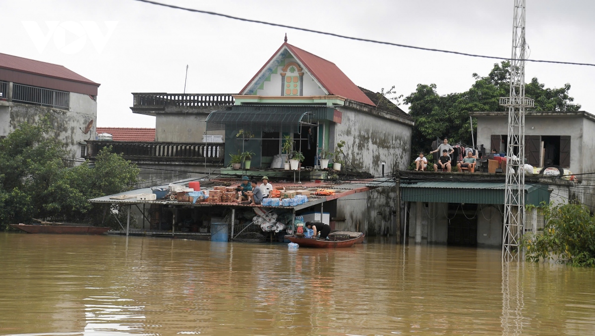 Ngập sâu tại Gia Viễn, Ninh Bình.