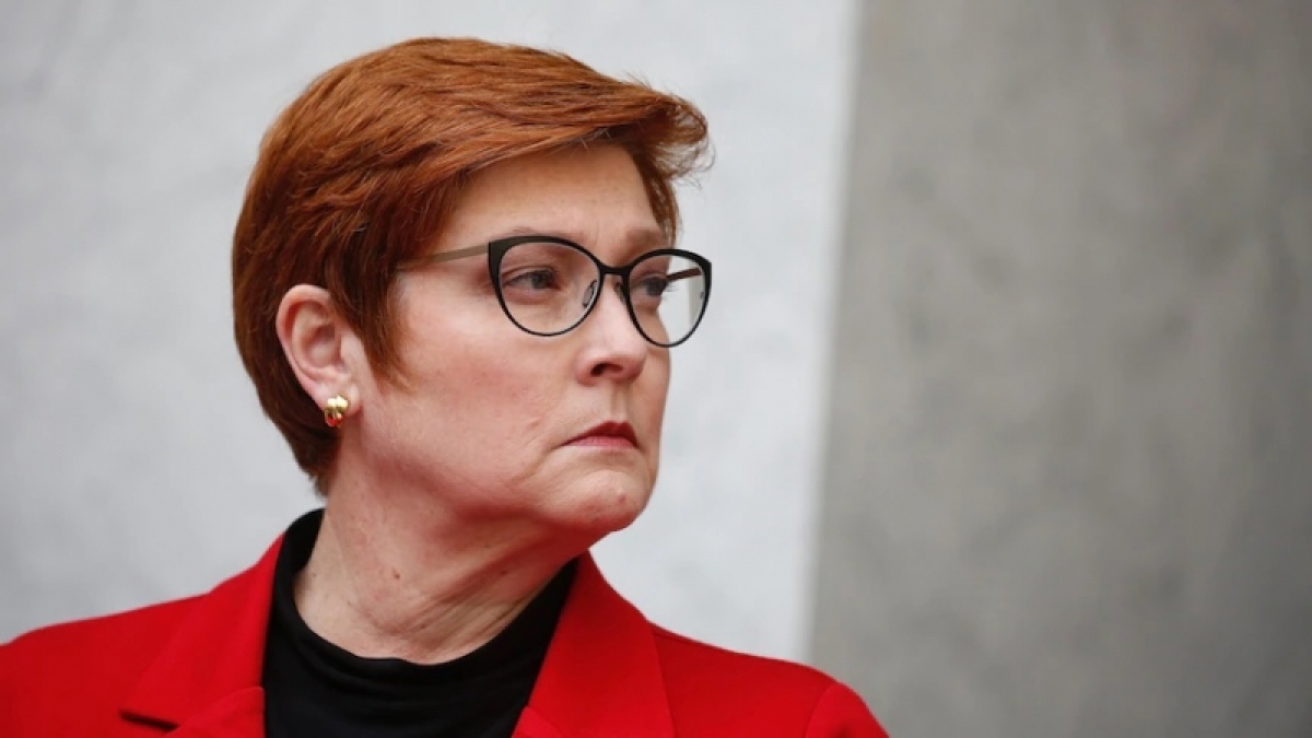 Ngoại trưởng Marise Payne thông báo Australia sẽ trừng phạt tài chính và cấm đi lại đối với 39 người Nga tham nhũng và vi phạm nhân quyền. (Ảnh: Adam Kennedy)
