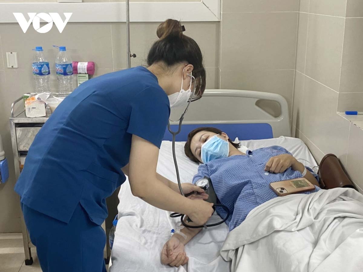 Bệnh nhân mắc cúm A điều trị tại Bệnh viện Thanh Nhàn.
