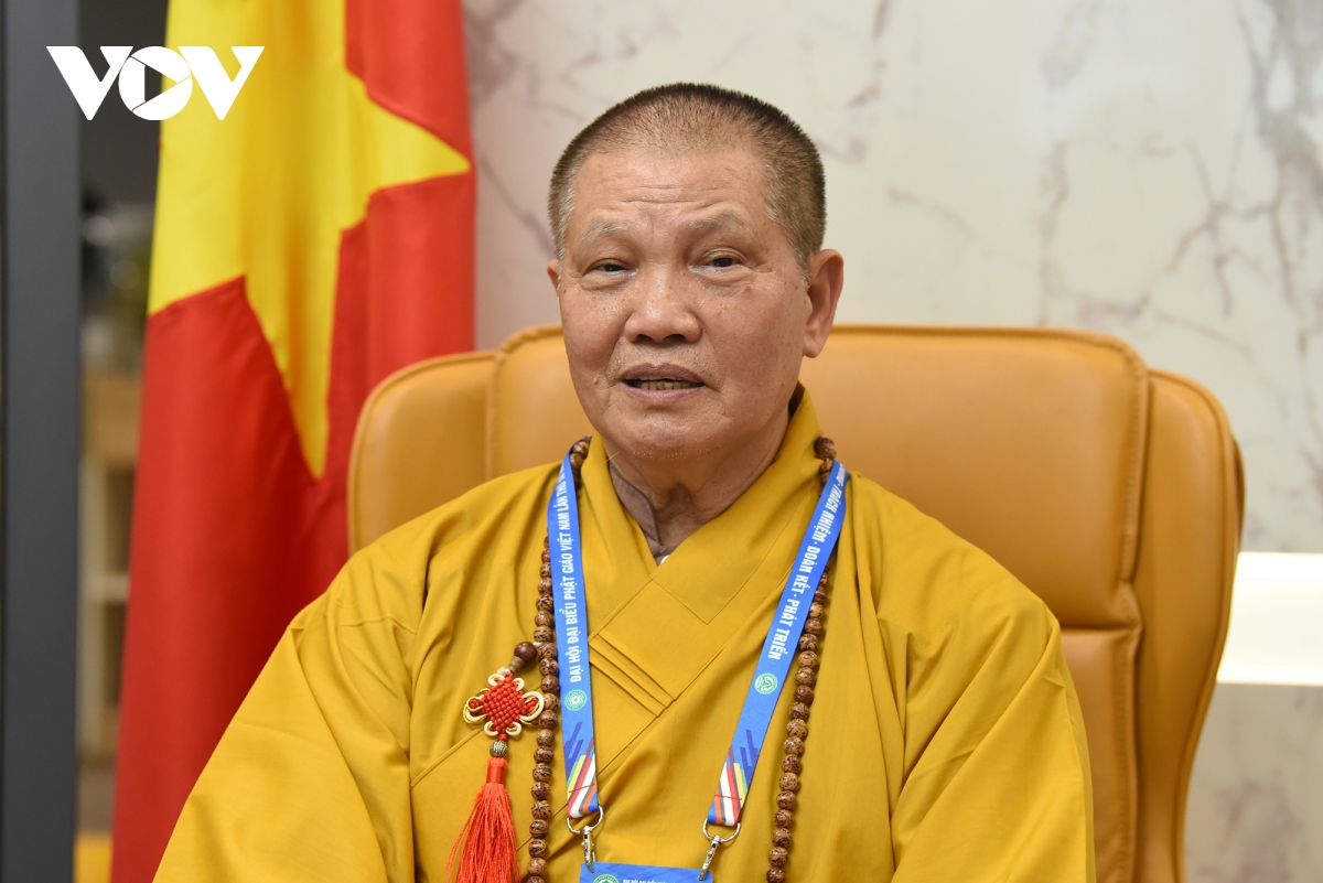 Hòa thượng Thích Trí Viên - Chủ tịch cộng đồng theo đạo Phật tại Hoa Kỳ. 