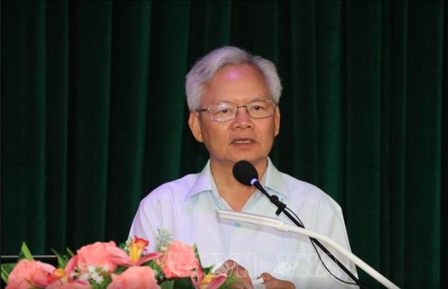GS.TS Tạ Ngọc Tấn, Phó Chủ tịch thường trực Hội đồng Lý luận Trung ương. (Ảnh: TTXVN)