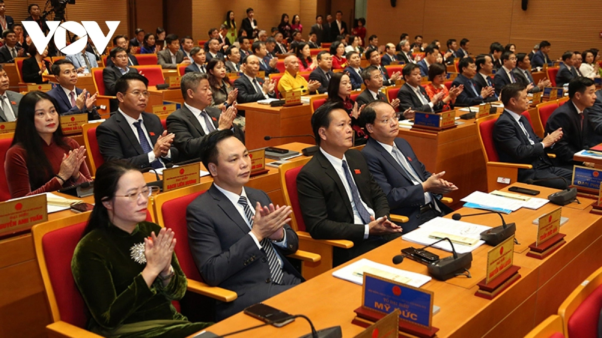 Các đại biểu dự kỳ họp thứ 14 HĐND Thành phố khóa XVI.