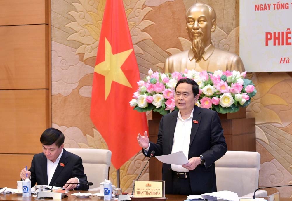 Phó Chủ tịch Thường trực Quốc hội Trần Thanh Mẫn phát biểu mở đầu phiên họp. (Ảnh: Quốc hội)