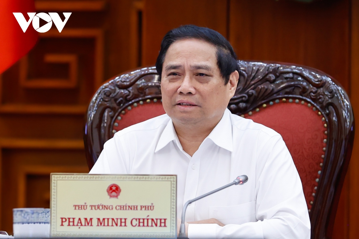 Thủ tướng Chính phủ Phạm Minh Chính phát biểu tại cuộc họp.