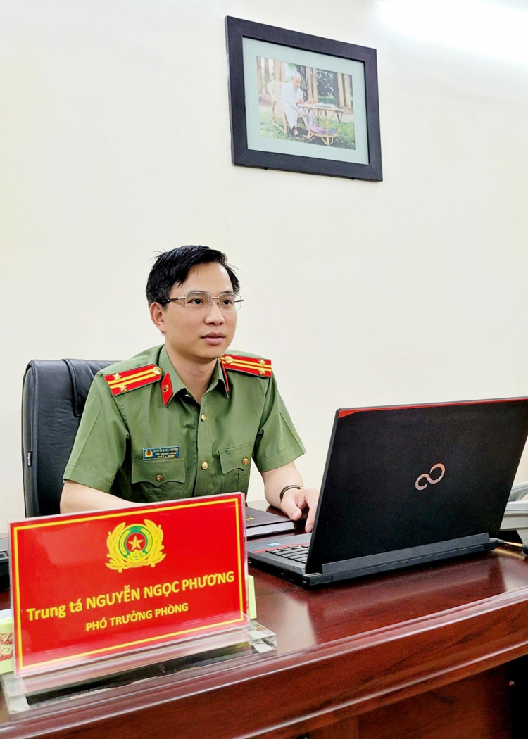 Trung tá Nguyễn Ngọc Phương, Phó Trưởng phòng An ninh báo chí xuất bản.