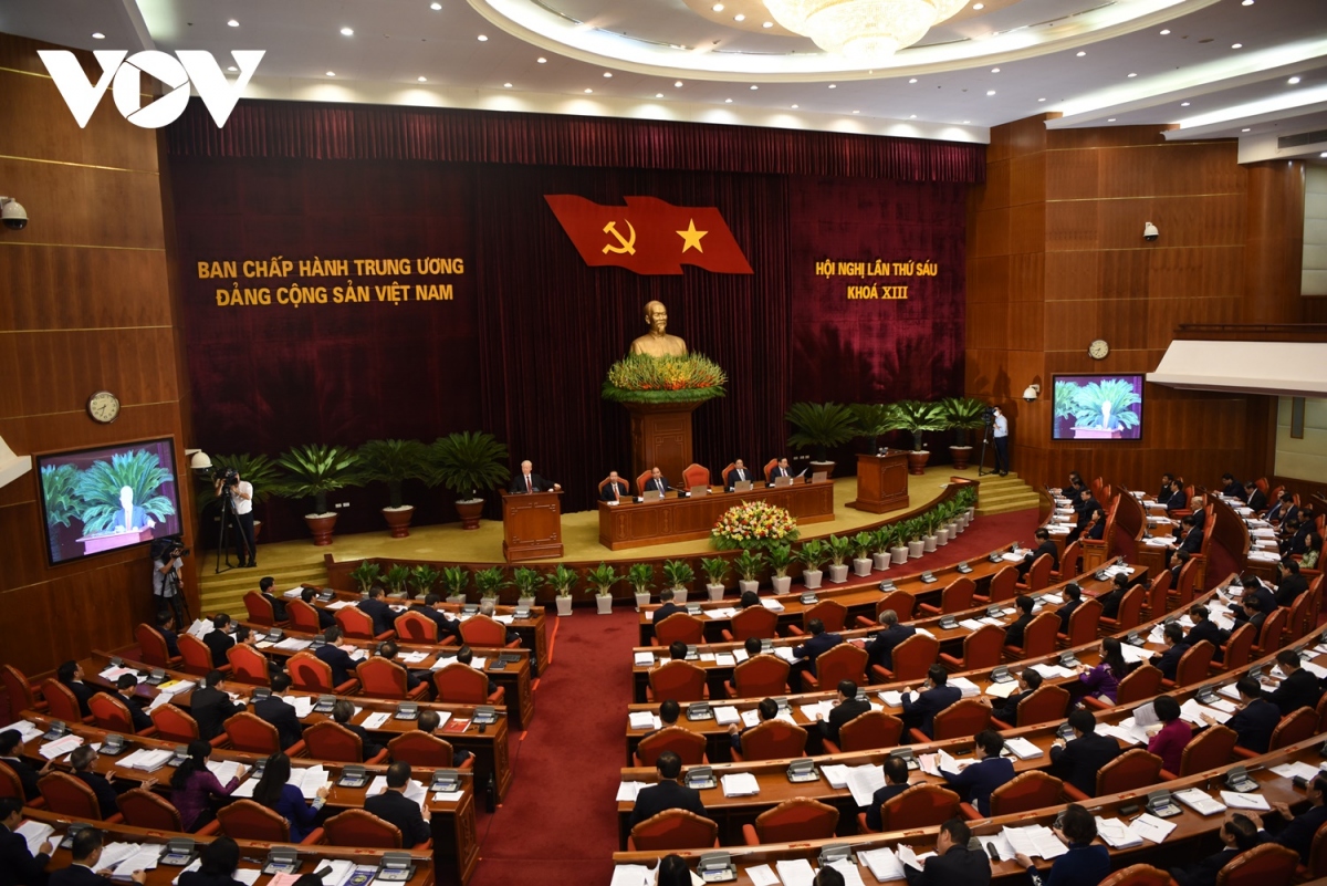 Hội nghị Trung ương 6 khóa XIII đang diễn ra tại Hà Nội. (Ảnh: Trọng Phú).
