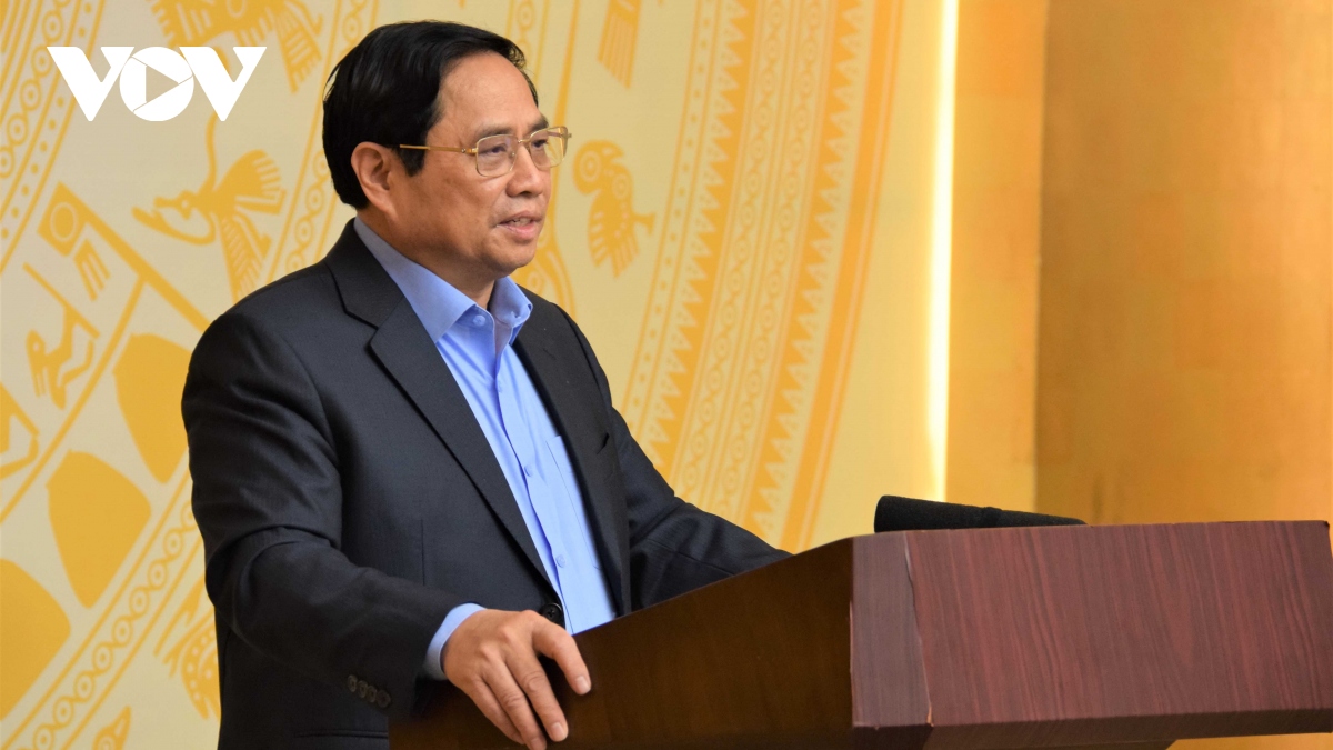 Thủ tướng Phạm Minh Chính phát biểu tại phiên họp.