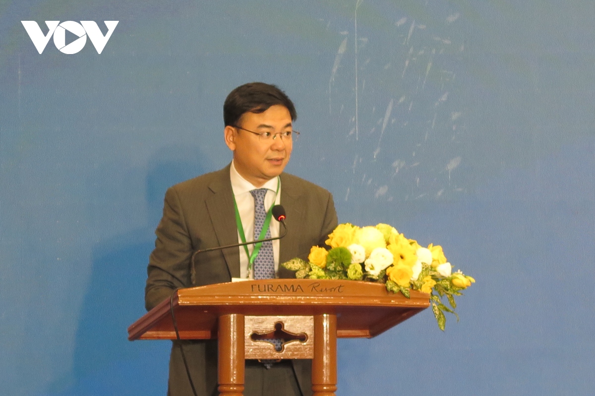 Thứ trưởng Bộ Ngoại giao Phạm Quang Hiệu phát biểu Khai mạc Hội thảo.