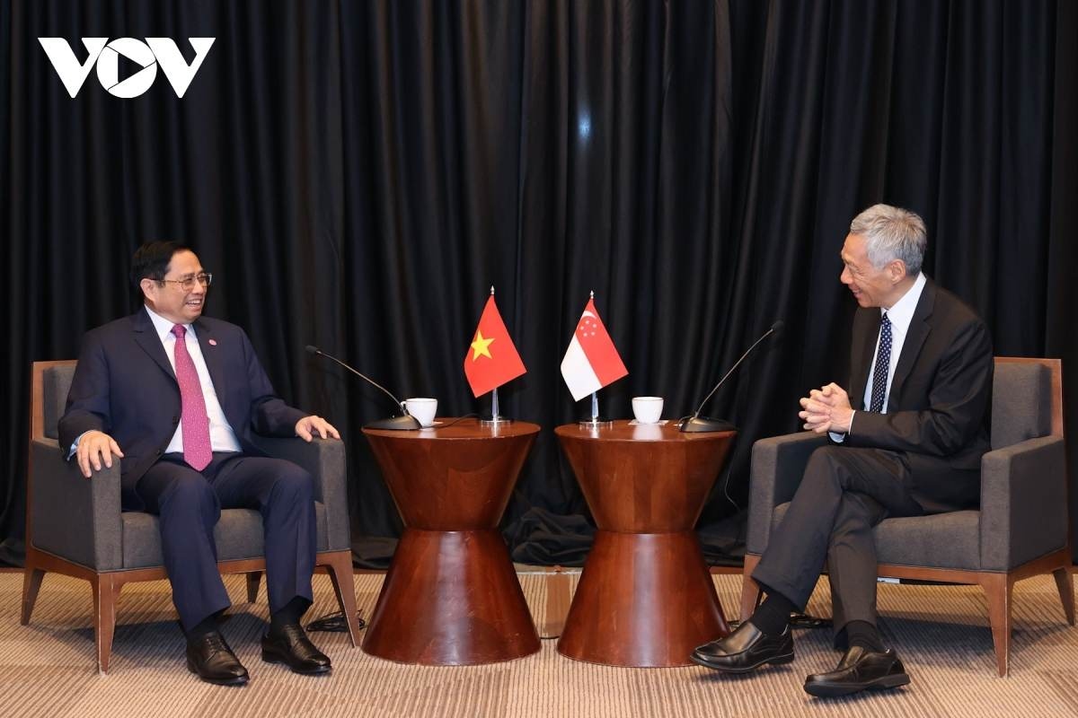 Thủ tướng Chính phủ Phạm Minh Chính đã có cuộc gặp với Thủ tướng Singapore Lý Hiển Long tại Hoa Kỳ.